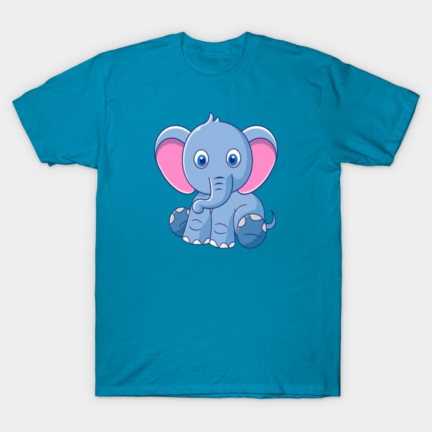 Cute Elephant - Baby Elephant T-Shirt by tatzkirosales-shirt-store